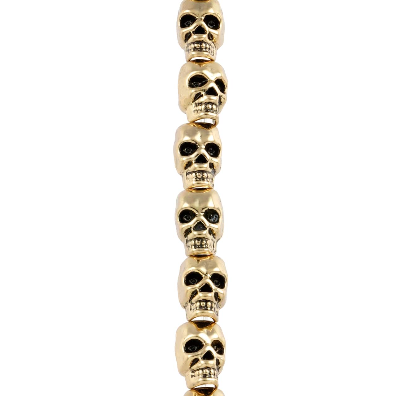 Antique Gold Metal Skull Beads, 12mm by Bead Landing&#x2122;